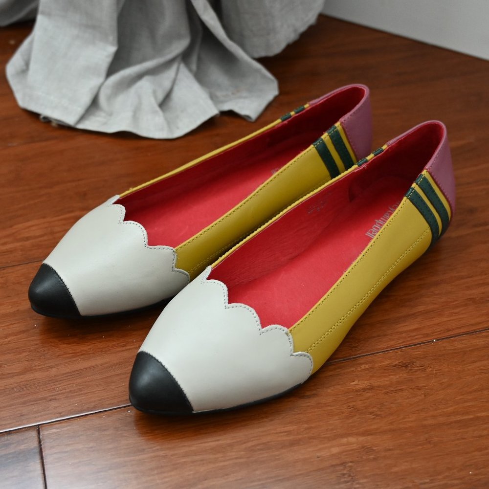 Jeffrey Campbell Size 8.5 Pencil Me in Leather Pencil Flats | Size 8.5